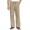 Men's Cotton And Linen Summer Casual Drawstring Pocket Trousers