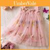 Vestito estivo in misto cotone ricamato per bambine, stile principessa, con motivo floreale, per bambine piccole