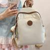 Large Capacity Lightweight Women's Backpack Student Solid Color Schoolbag