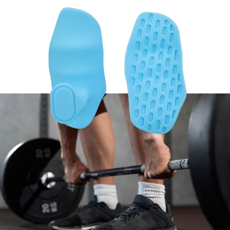 Silicone Antislip Workout Grip Sports Gym Gloves Weight Lifting Grip Hand Gripper for Dumbbell Lifting Bodybuilding
