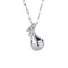 S925 Sterling Silver Necklace with Niche Design Sense, Small Money Bag, Clavicle Chain, National Style, Wealth Attraction, and Lucky Bag Necklace