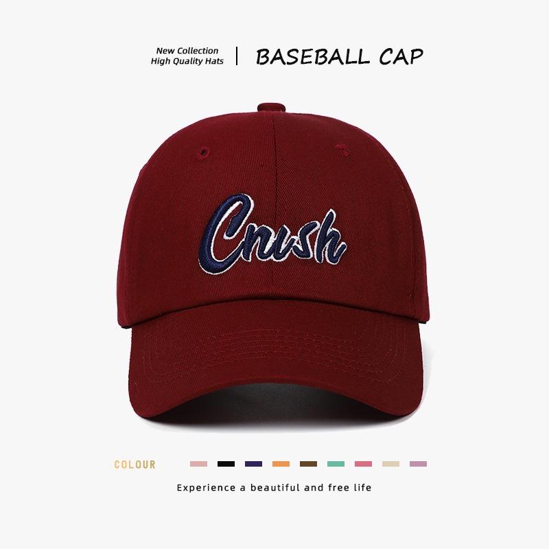 Retro three-dimensional embroidery baseball hat men's and women's curved brim soft top casual versatile sunscreen sunshade cap tide