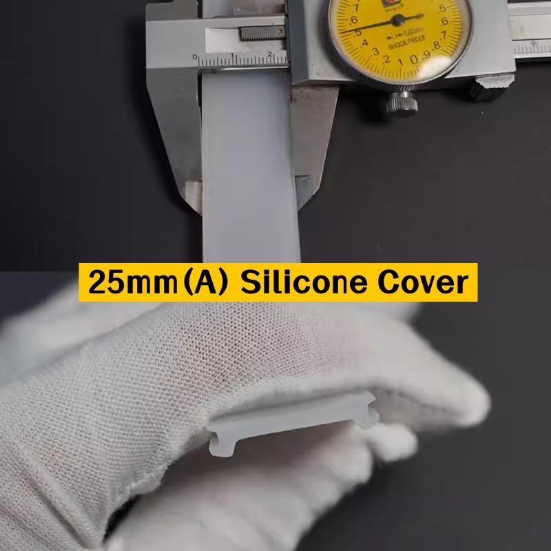 0.2m-10m LED Aluminum Profile Silicone Diffuser Flexible Channel Cover Hard Bar Strip Light Replaceable Lampshade Sample Fitting