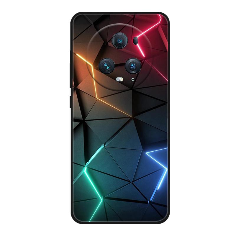 Funda For Honor Magic 5 Pro Phone Case Cute Cartoon Cat Black Silicone Soft Back Cover Case For Honor Magic5 Pro Case PGT-AN10
