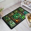 Green Dragon Gallery Pattern Rug Floor Mat for Living Room or Bedroom Soft and Comfortable Carpet a Gift for Birthday and Holiday.