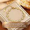 INS Style Trendy Flower Gold Tone Stainless Steel Unisex Party Bracelet Niche New Design Versatile Hand Jewelry