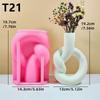 Hollow heart flower vase resin silicone mold heart-shaped vase concrete mould Valentine's Day gift Love flower pot gypsum molds