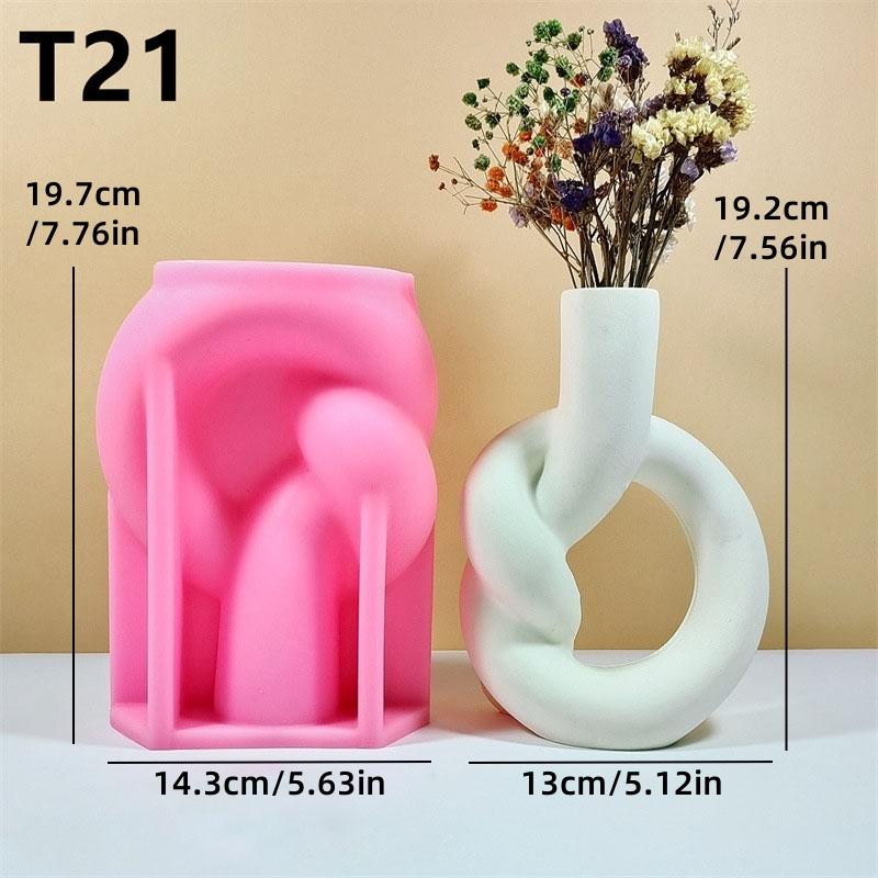 Hollow heart flower vase resin silicone mold heart-shaped vase concrete mould Valentine's Day gift Love flower pot gypsum molds