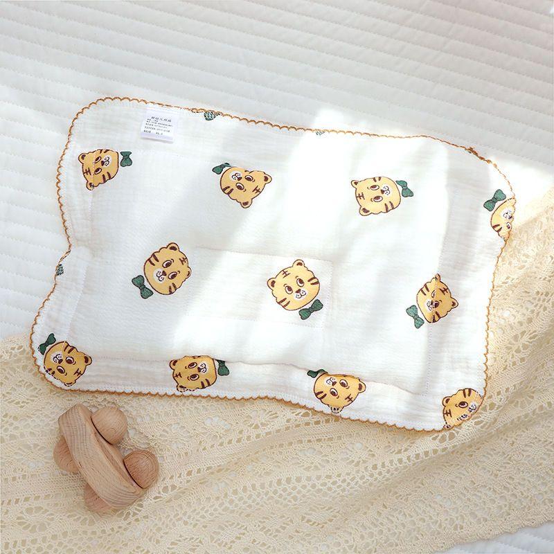 Gauze Baby Small Pillow, Baby Shaping Pillow, Newborn 0-3 Months Old, Anti Deviation Head Correction Headrest, Breathable