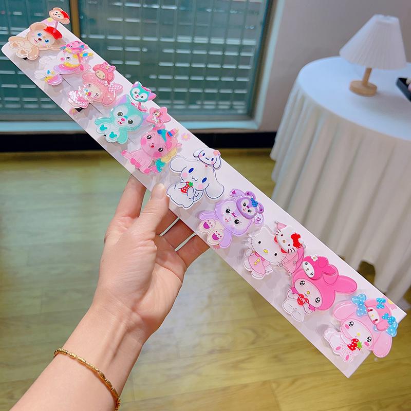 Cartoon Headwear Shaking Sanrio Pacha Dog Melody Kuromi Hellokitty Hairpin For Children Gift Funny Gift Cute Spring Headdress A6