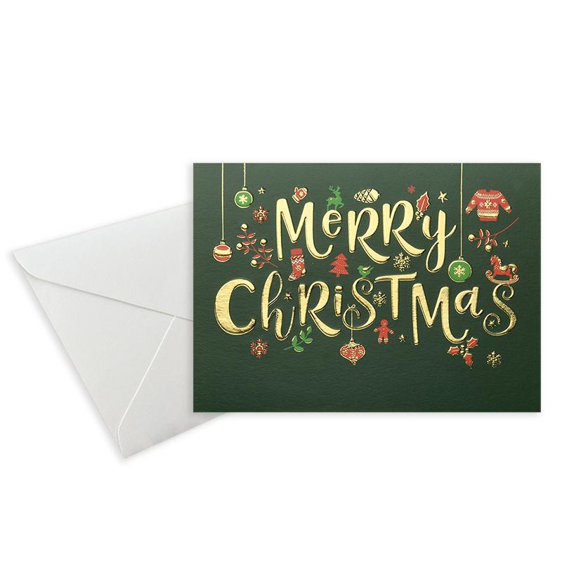 Custom Christmas & Thanksgiving Greeting Card: Creative Folded Hot Stamping Design