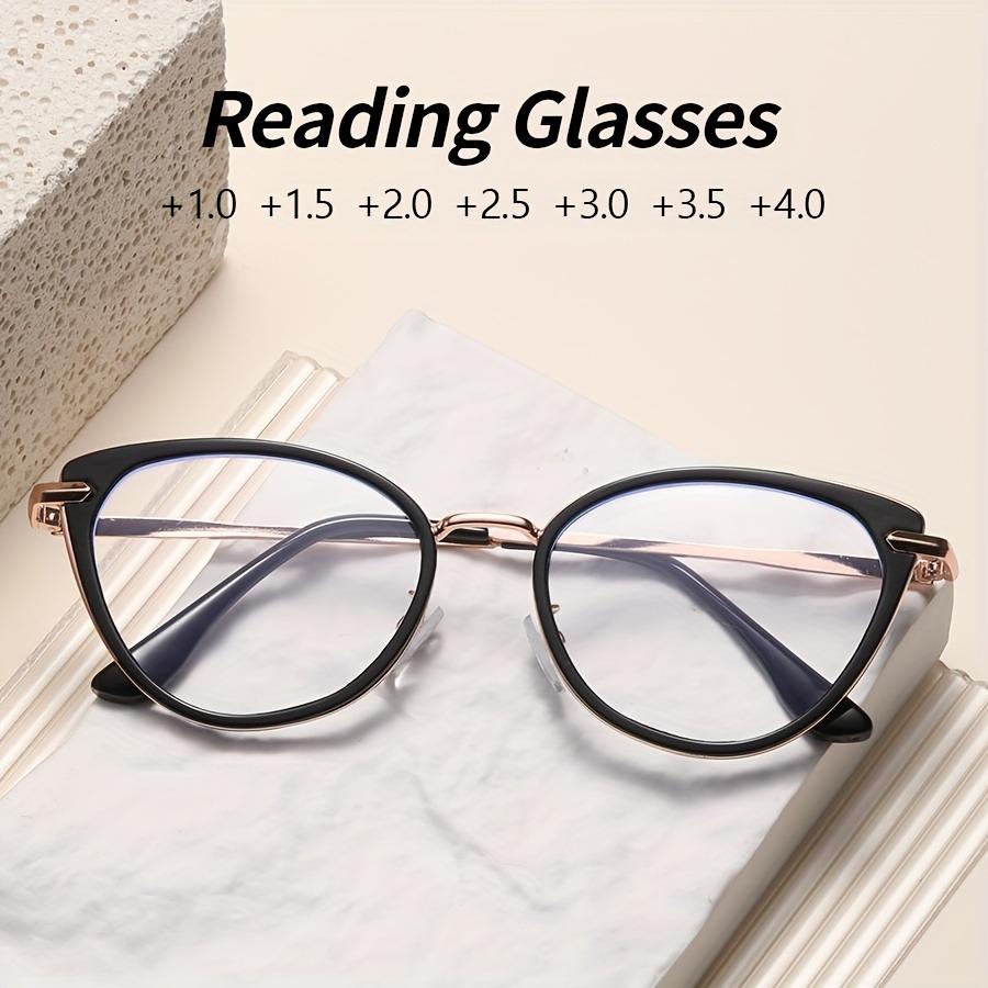 Cat-Eye Metal Frame Reading Glasses for Men & Women Office Eyewear Modern Eyewear Premium Eyewear Vision Aid
