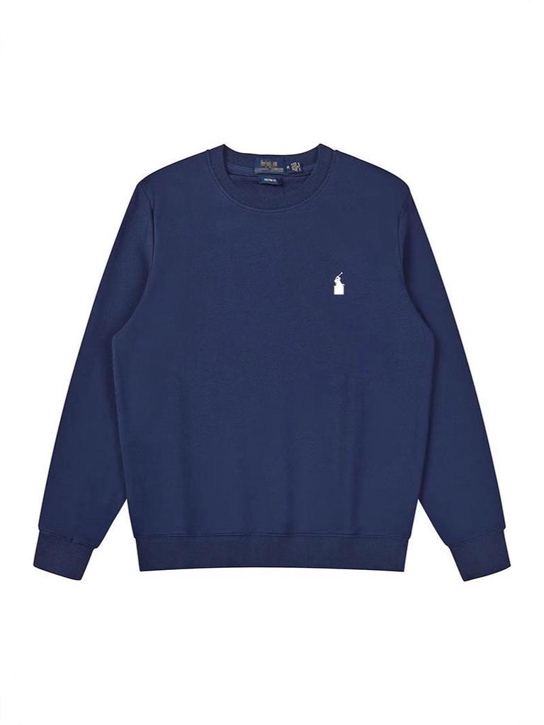 Unisex Pure Cotton Long-Sleeve Thin Autumn Casual Polo Hoodie - Solid Color