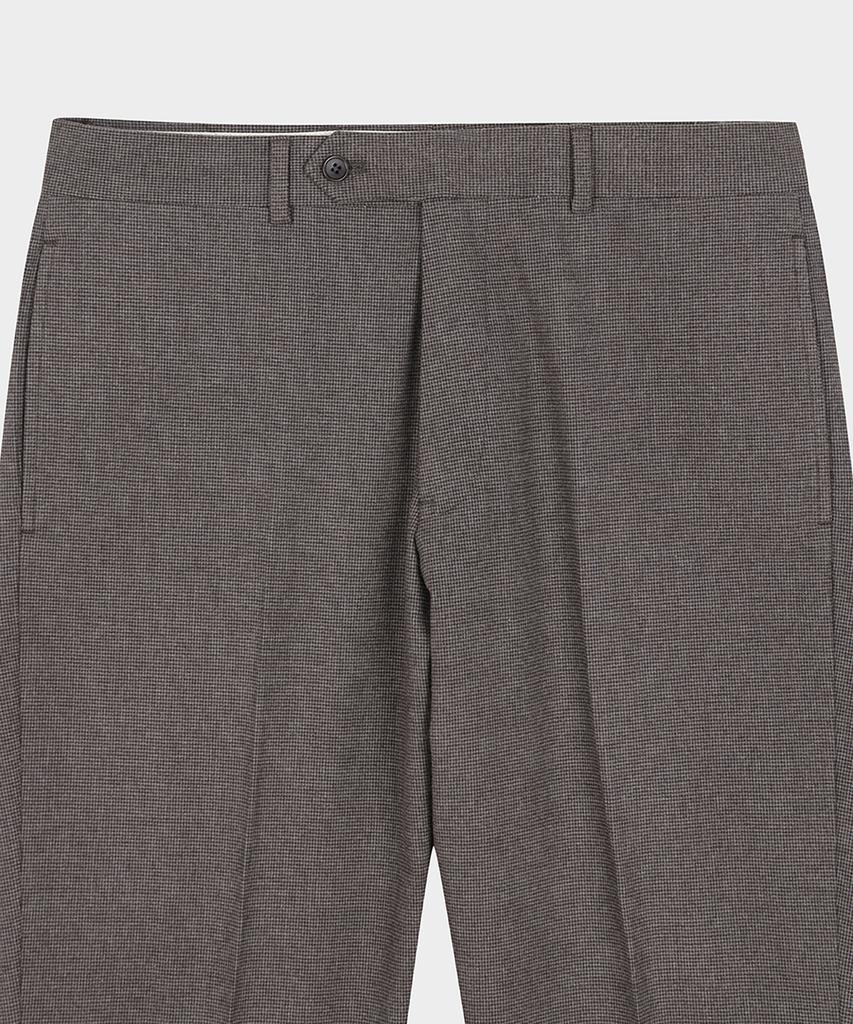 BROOKS BROTHERS Classic Fit Flannel Houndstooth Trousers (Beige) (Bbptmf4724Zef)