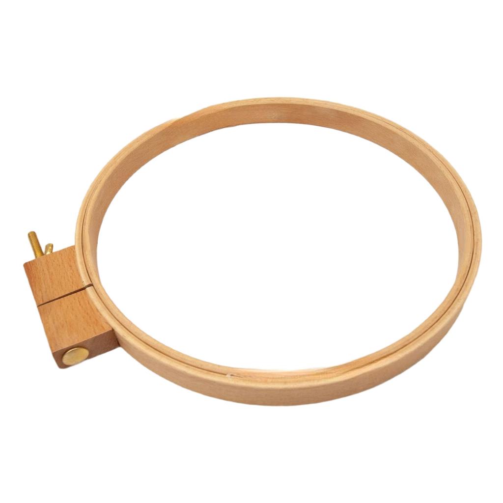 Round Wood Stitching Hoop Spring Clip Round Embroidery Hoop Stitching Embroidery Frame for Embroidery Sewing Stitching