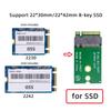 Xiwai Extension Adapter for Wireless Card NGFF E Key A E Key 22x30mm To 22x42mm SSD Extender Male Female +