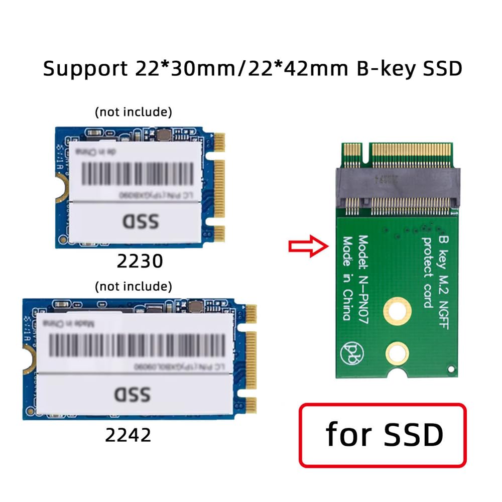 Xiwai Extension Adapter for Wireless Card NGFF E Key A E Key 22x30mm To 22x42mm SSD Extender Male Female +