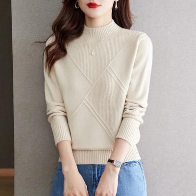 Pulôver de malha feminino de inverno, cardigan de malha, manga comprida