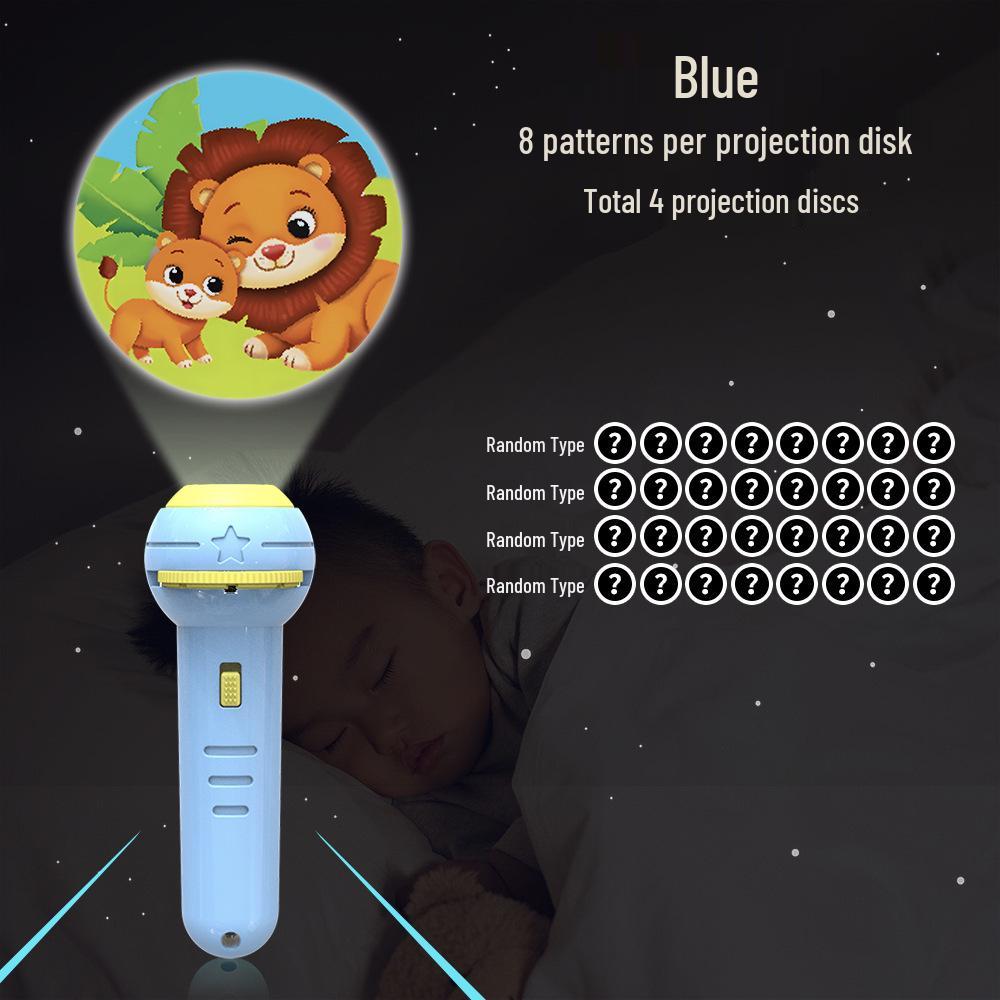 Children's Animal Projector Flashlight - Early Education Luminous Toy for Baby Picture Recognition and Cartoon Projection Gifts