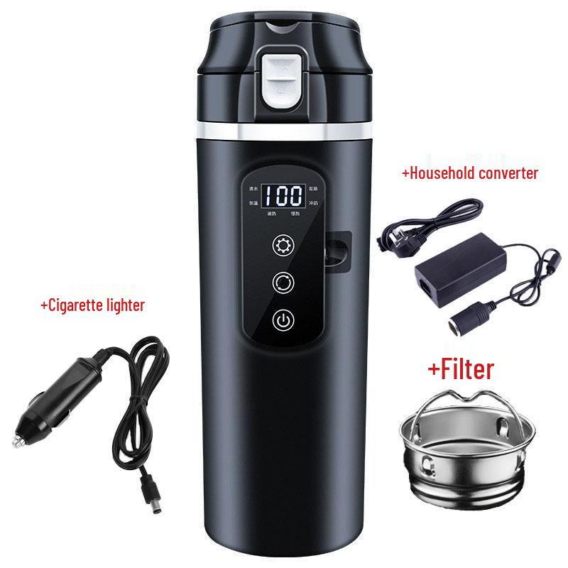 Universal 12V/24V 304 Stainless Steel Car Heating Mug 2024