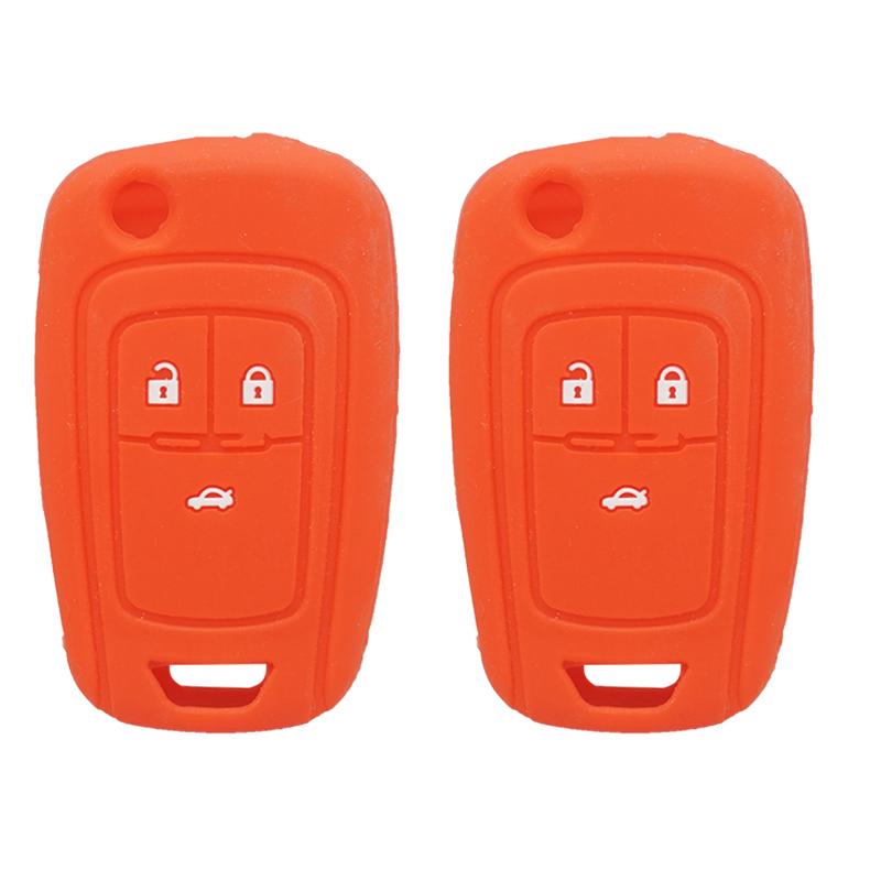 Cocolockey Silicone Rubber Car Key Cover Case For Chevrolet Cruze Aveo Malibu Cruze Spark Sail For Buick Keys Protection Holder