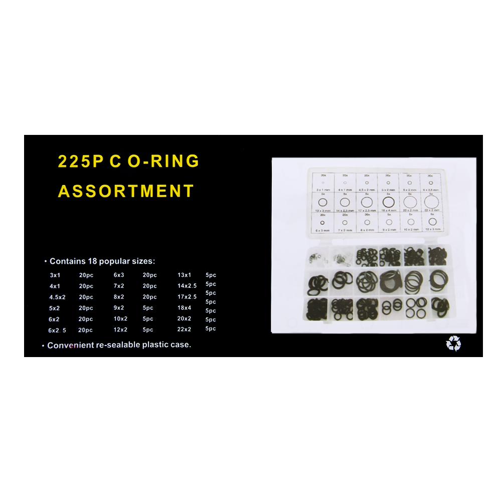 225pcs Sealing Gasket Washers 18 Sizes Rubber Sealing Washer Kit Universal Professional for Car Auto Vehicle Repair