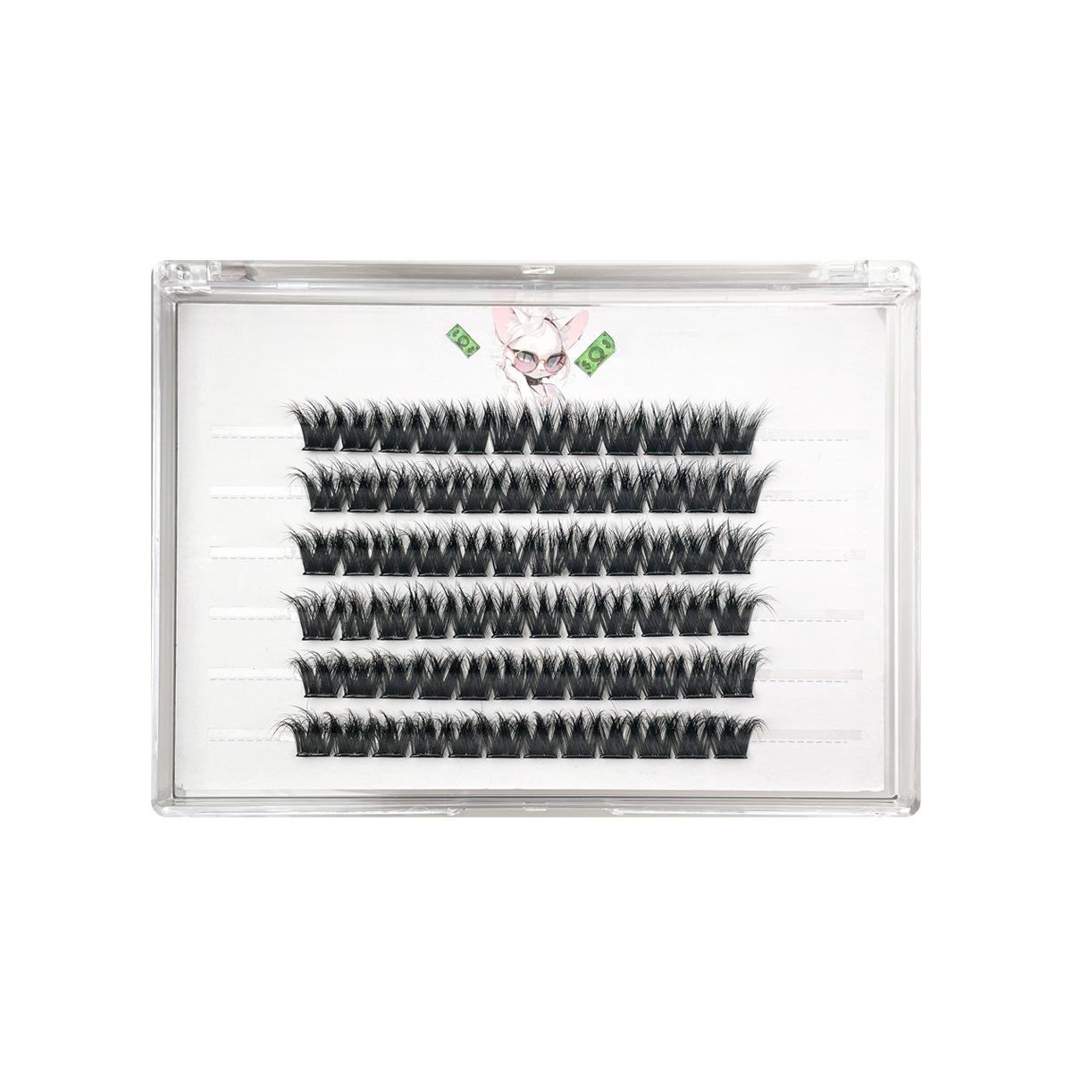 

Glue-Free False Lashes - Fluffy Volume, 3D Multi-Layer, Euro/Asian Style, Single Clusters Luo Dou-6No Glue Needed N