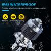 H4 LED Motorcycle Headlight Bulb Hi/Lo Beam Bulb 3000 Lumens White 6000K CSP Chips LED Motorbike Scooter Headlamp Fog Lights