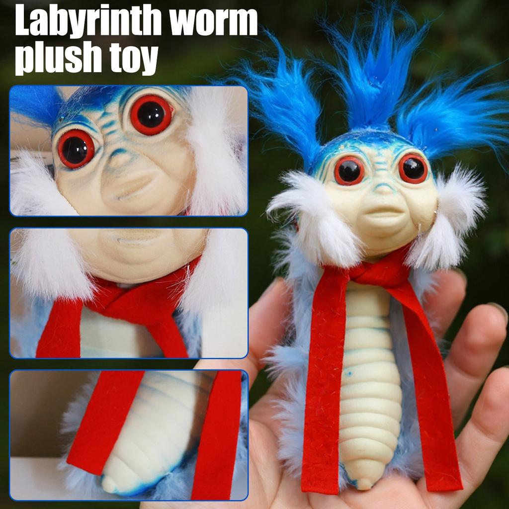Wurm aus Labyrinthen, handgemachtes Wurm-Stofftier, lustiges Geschenk, Plüschpuppe