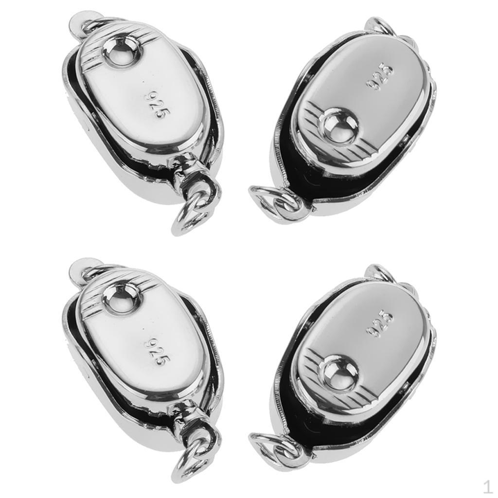 

4 штуки Форма, Ювелирная застежка-пряжка, Покрытая серебром 925 пробы