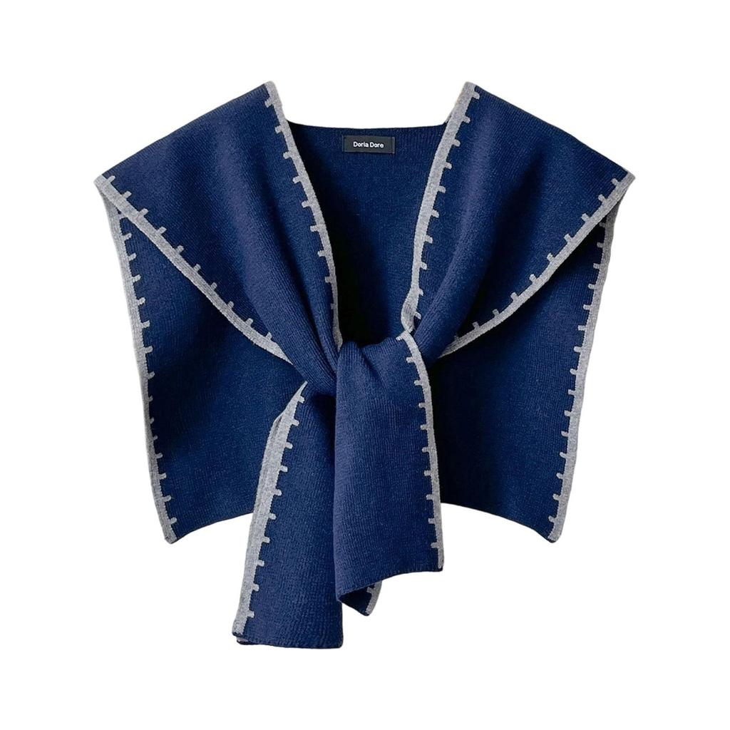 Women's Fashion Knit Shawl Knotted Shirt Scarf Cape