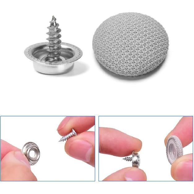 Mandark 60PCS Car Roof Headliner Repair Kit, Vehicle Roof Snap Rivets Retainer with tallation Tool, Automotive Repair Buckle for Interior Ceiling