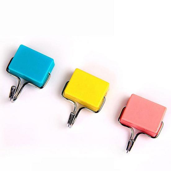 Self Adhesive Magnetic Hook Hanger Bag Keys Bathroom Kitchen Holder for Fridges