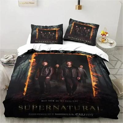 3D Print Supernatural Logo Bedding Set Duvet Cover Bed Set Quilt Cover Pillowcase Queen Size Boys Adult Bedding Set