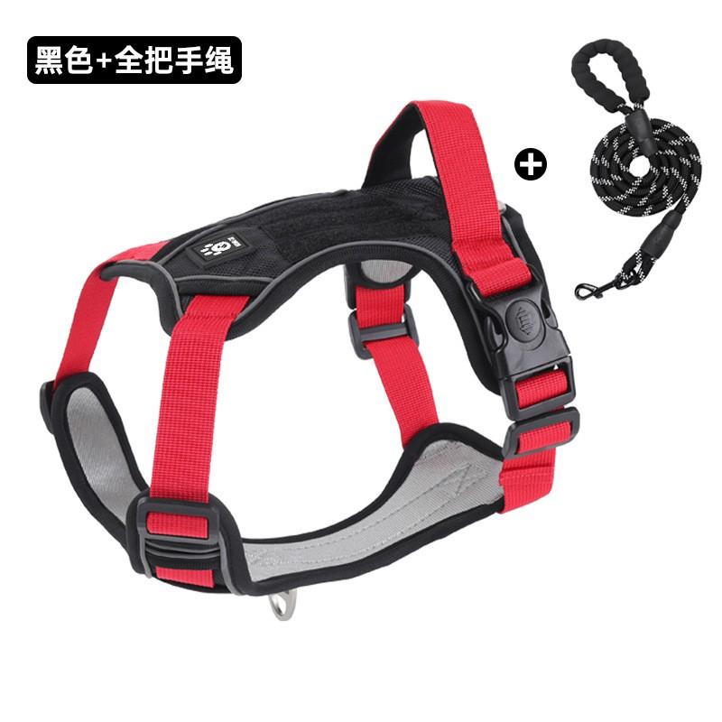 Adjustable Dog Harness Vest With Leash Medium To Large Breeds Golden Retriever Labrador Outdoor Walking Comfort Fit