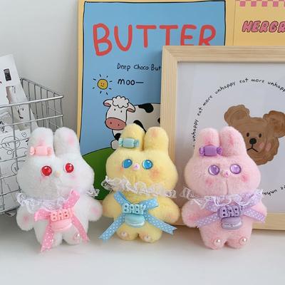 Neue Niedliche Spitze Hase Plüschtier Mini Greifautomat Puppe Mädchen Herz Rucksack Schlüsselanhänger Kleines Geschenk