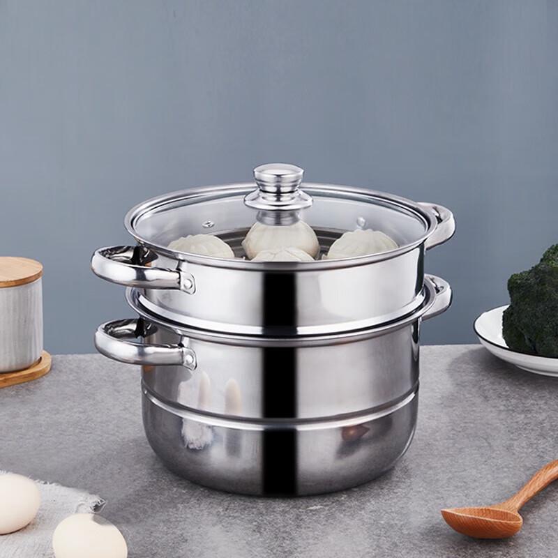 YISPOT YP-8194 Stainless Steel Double-Layer Steamer Pot