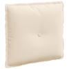 Back Cushion Beige 50 X 45 Cm Microfiber Fabric