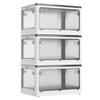 AZMKOO storage box folding lid accessible from all directions casters container clothes case closet toys small items clothing bedding books comics car