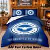 Brighton & Hove Albion Football Pattern Bedding 3Pcs Set Custom Name, Bed Sheet And Pillowcases For Home Bedroom