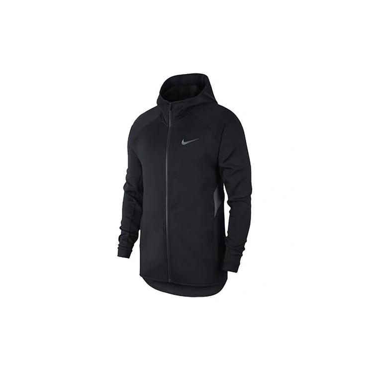 Nike Zipper Basketball Sports Hooded Jacket Black Men s AT3264-010 L