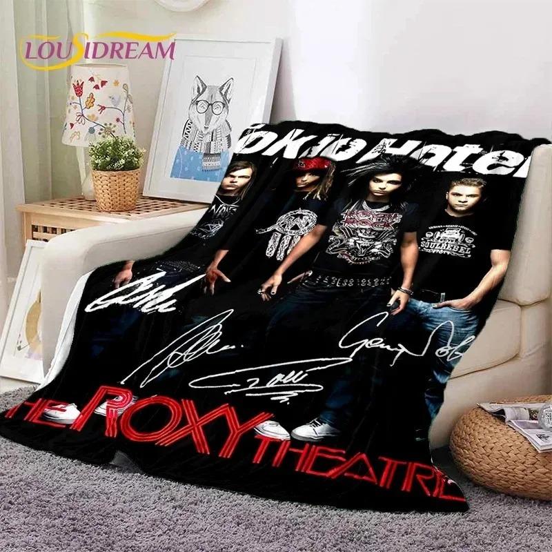 3D Rock Band Tokio Hotel Bill Kaulitz Soft Flannel Blankets,Throw Blanket Comfortable Blanket for Picnic Beds Sofa Home Bedroom