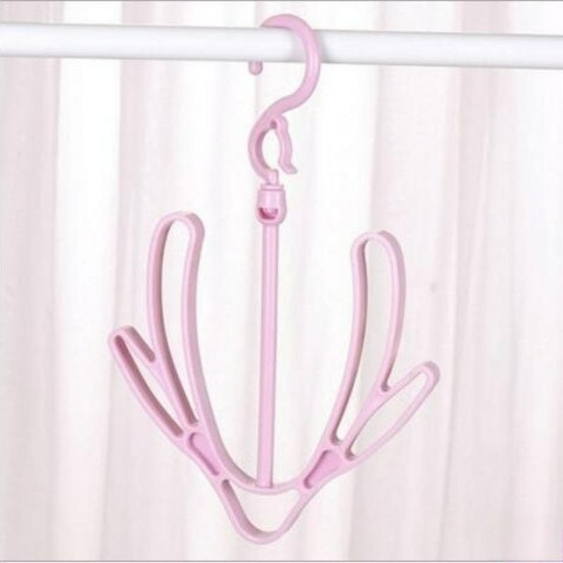 Сушилка для обуви вращающаяся на 360 градусов складная вешалка крючок розовый 499₽