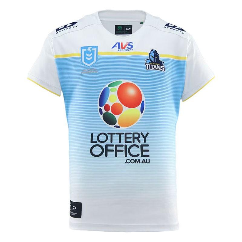 NRL Rugby Jersey Men Women Short Sleeve Training Shirt Titans Sea Eagles Dolphins Sharks Home Away Games Fall