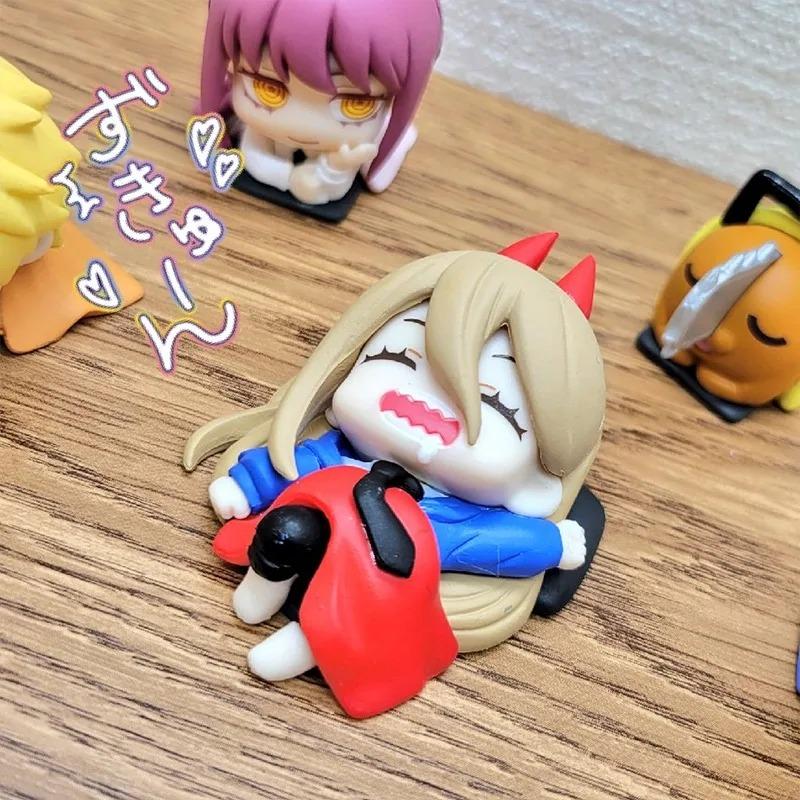 Cute Mini Chainsaw Man Figure Pochita Makima Model Figurines Delicate Japanese Anime Statues Desk Ornaments Home Decoration
