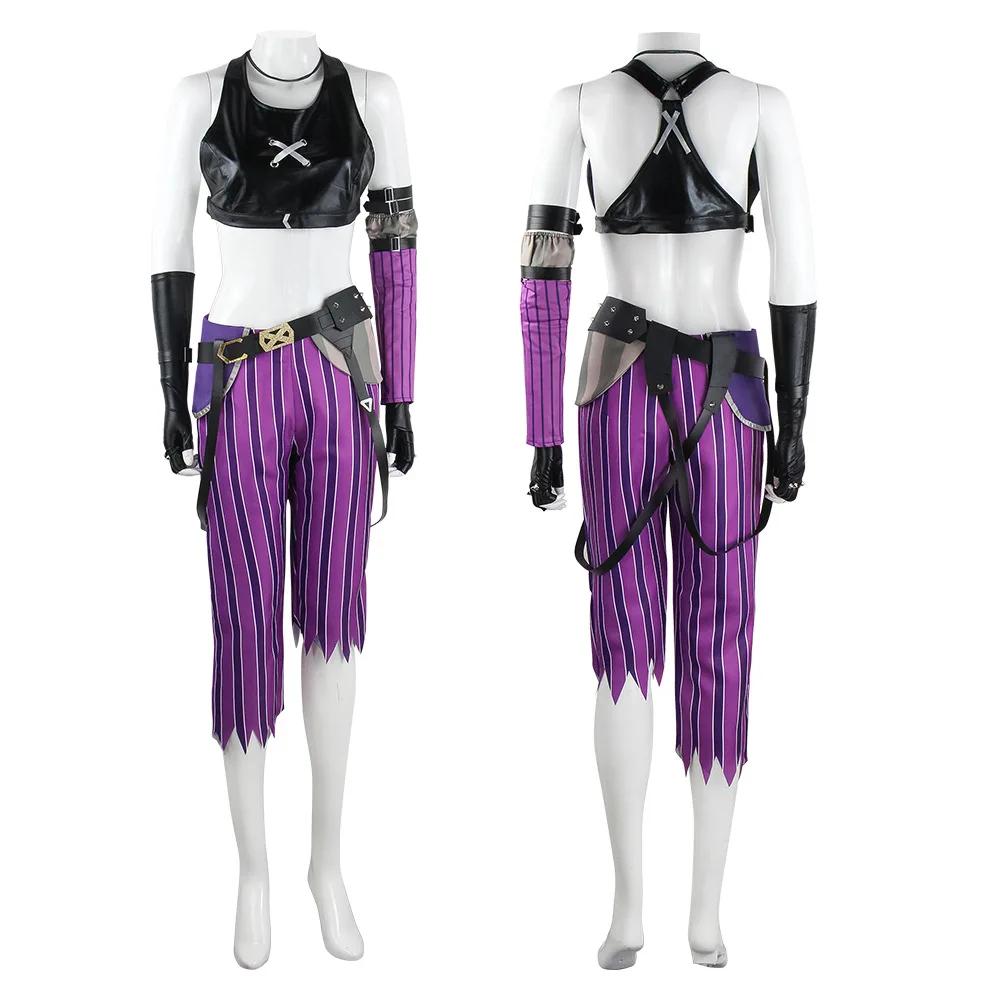 Game Jinx Cosplay Costume Anime LOL Jinx Arcane Cosplay Uniform Outfits Halloween Carnival Suit Custom Made Halloween Costume