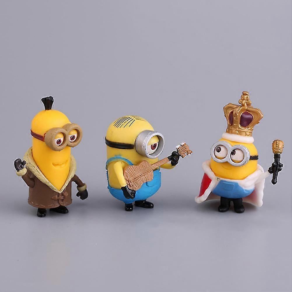 10pcs PVC Mini Cute Figure Toy for Kids Birthday Gift, Minions Models