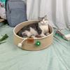Pet Cat Bed Hand Woven Cotton Rope Cat Beds Cat Scratcher Bed All Seasons Breathable Kitten Nest Cat Sleeping Bed Pet Supplies