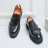 Fashion Men's Lacquer Leather Shoes Trendy and Thick Bottom StylesHairstylist Work Fashion Nightclub Party Shoes Plus Size Slip On
