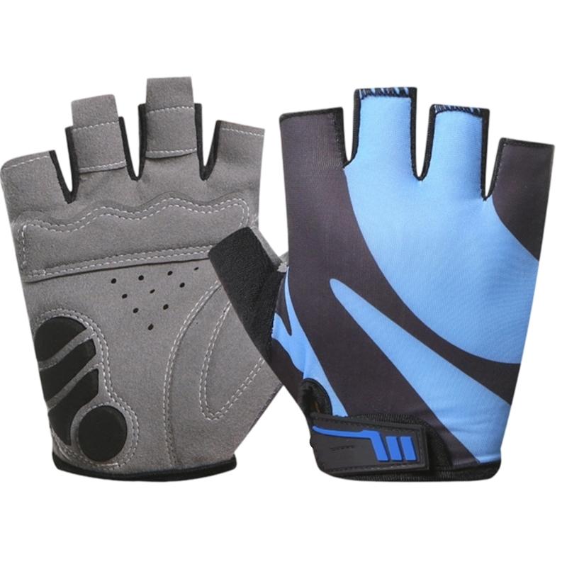 Rutschfester Atmungsaktiver Sporthandschuh Halbfinger Fitnesshandschuh Fingerloser Radhandschuh für Gewichtheben, Training